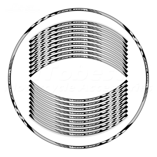 CBR 17 inch Wheel Rim Stickers Decals Tape Compatible with CBR1000RR 2004-2025 Motorcycle Reflective Rim Tapes Sticker Stripe(Grey) - color: Grey