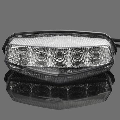 Astra Depot 1x Universal Clear Lens 10 Red LED Brake Stop Running Rear Tail Light For Motorcycle Standard Sport ATV Quad Dirt Bike