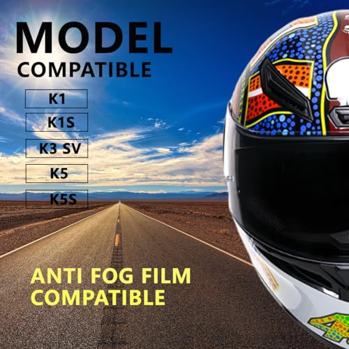 K1 Helmet shield Replacement,K5 Motorcycle Helmet Visor Compatible with K1 K1S K3SV K5 K5S(Revo Deep Red) - color: Revo Deep Red
