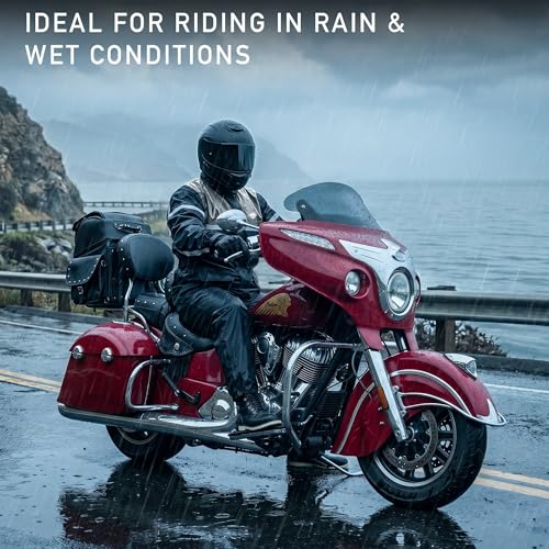 Waterproof Motorcycle Rain Suit, 2-Piece Reflective Gear, Lightweight Riding Jacket & Pants, Protective Raincoat with Hoodie - color: Gray, size: XL-2XL