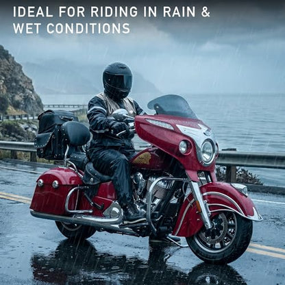Waterproof Motorcycle Rain Suit, 2-Piece Reflective Gear, Lightweight Riding Jacket & Pants, Protective Raincoat with Hoodie - color: Gray, size: 3XL-4XL