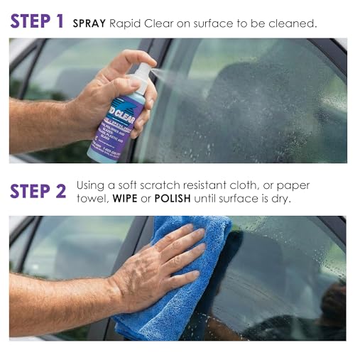 Rapid Clear Polish 4oz | Final Cleaning and Polish for Vinyl Films, Wraps, Plexiglass, Glass, and Polycarbonates | Helps Prevent Water Spotting for Graphics Installation - size: 4 Oz