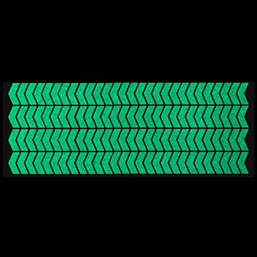 LiteMark Reflective Green Chevron Shapes Sticker Decals for Helmets, Bicycles, Strollers, Wheelchairs and More - color: Green