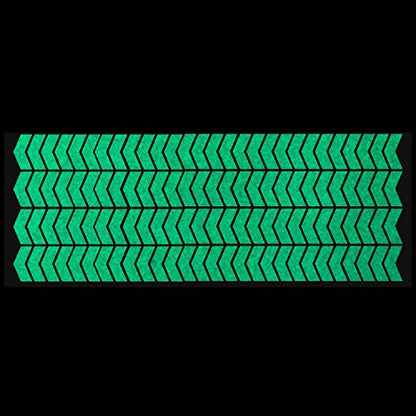 LiteMark Reflective Green Chevron Shapes Sticker Decals for Helmets, Bicycles, Strollers, Wheelchairs and More - color: Green