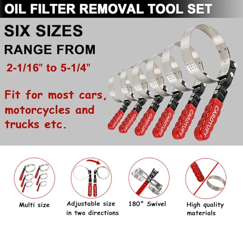 10PCS Oil Filter Wrench Set, 9" & 12" Oil Filter Pliers, 3 Jaw Oil Filter Wrench Tool with Oil Funnel for Oil Change Adjustable From 1-3/4" to 6"