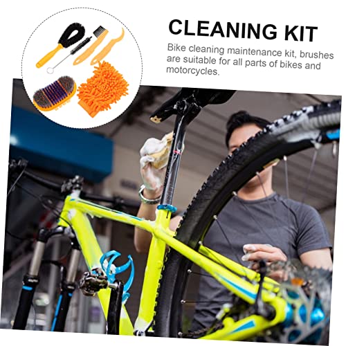 Yardwe Bike Chain Cleaning Brush Set Cleaning Kit for Bike Motorcycle Parts Cleaning