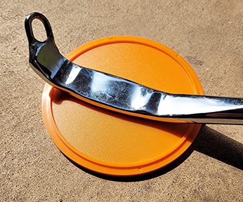 Motorcycle Kickstand Pad. Universal Fit. (Large) (Orange) - color: Orange