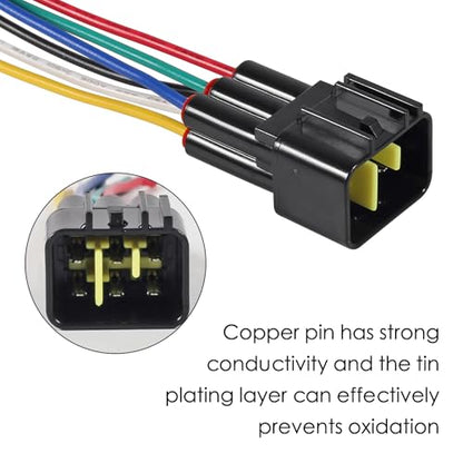 5Pcs 6 Pin Waterproof Connector Electrical Wire Plug Car Auto 6 Way Male Female Quick Disconnect Harness Connectors Plug Socket for Car Truck Motorcycle Marine Boat and Other Wire Connection - size: 5pcs 6 pin