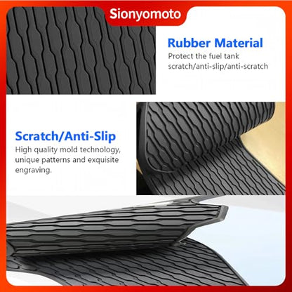 Fuel Gas Tank Pad Protector Stickers Decal Set Compatible with GSX8R GSX 8R 2024-2025- Anti-Slip Protective Kit, Black | 5-Piece