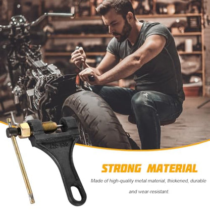 Motorcycle Chain Breaker Tool, # 420-530 Roller Chain Link Removal Repair Tool, Heavy Duty Motorbike Pin Link Riveting Splitter, Compatible with ATV Dirt Bike Scooter