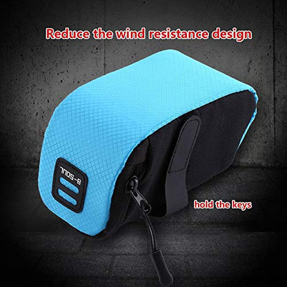 Zopsc Saddle Bag, Super Light Polyester, Under-Seat Zippered Storage, for Most Bikes, Red - color: red