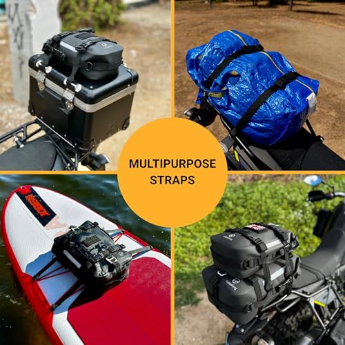 Odinsberg Ragnarök Motorcycle Cinch Straps V1-2 Pack – Compatible with Ragnarök 7L & 15L Bags V1 (not 30L version) – Quick Release Buckle Motorcycle Tie Down Straps | Luggage Straps for Motorcycles