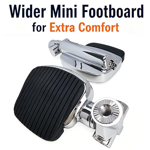 YENHUR 1.5 inches Highway Pegs Kit, Shiny Chrome Finish, Heavy-Duty Steel Clamps, Mini Footboards Fit for Electra Glide Street Road Glide Road King Fat Boy with 1.5" Fatty Engine Guard Crash Bar - color: 1-1/2" Clamps-Chrome