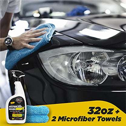 Waterless Wash X-Car Detailing, 128 oz Concentrate | No Water Necessary, Quick Detailer for Any Vehicle, Spray On & Wipe Off, Use in Garage, at Work, or Anywhere - size: 128 Ounce (Pack of 1)