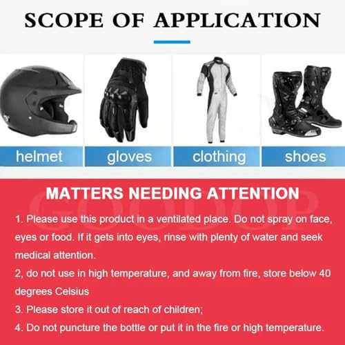 Motorcycle Helmet And Visor Cleaner, With Odor Elimination Formula, 50ml, Helmet Cleaning Spray, Quick Headgear Shine Spray, Stubborn Grime Removal, For Outdoor Activities, Commuting, Road, Long Rides
