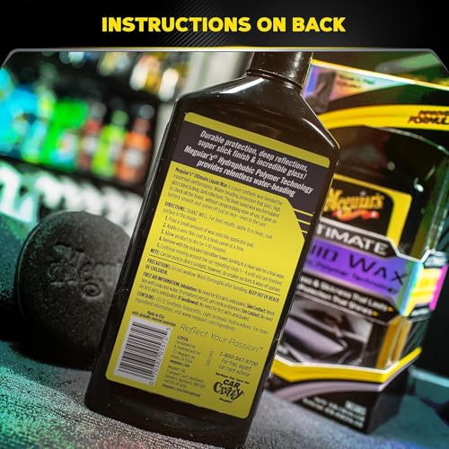 Meguiar's G210516EU Ultimate Liquid Wax 473ml, Incredible Gloss & Slickness That Lasts - style: Liquid Wax (new formula)