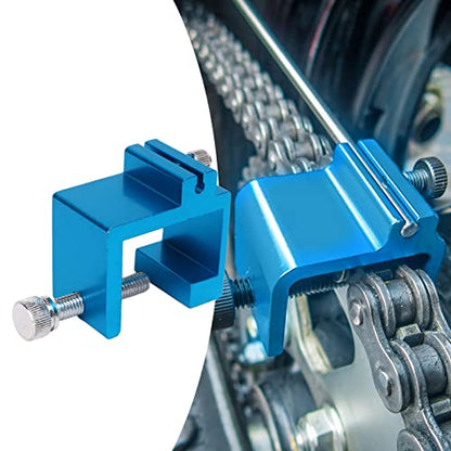 Motorcycle Chain Alignment Tool Metal Alloy Sprocket Chain Alignment Tool Accurate Adjusting for Motorcycle ATV Maintenance Repair
