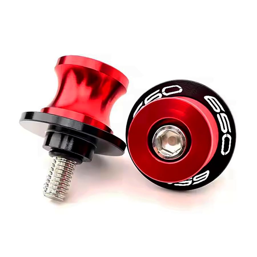 Motorcycle Swing Arm Spools M8 Paddock Slider Stand Bobbins For Z650 RS EX650 Ninja 650KRT 650R Vulcan S 650 VN650 Versys650cc KLE650 2026 2025 2024 Swingarm Spool Accessories (Red) - color: Red
