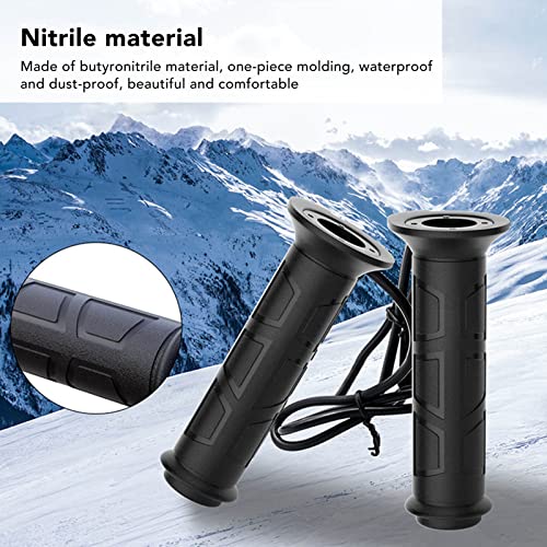 RiToEasysports Motorcycle Heated Hand Grips 1Pair 12V ATV, Rubber
