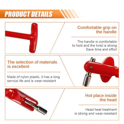 Car Tire Valve Stem Puller/Installer Tool with T Handle - No Scratch Car Valve Stem Remover Extender Adapter Replacement - Universal Car Tire Valve Stem Removal and Installation Repair Tool (Red) - color: Red