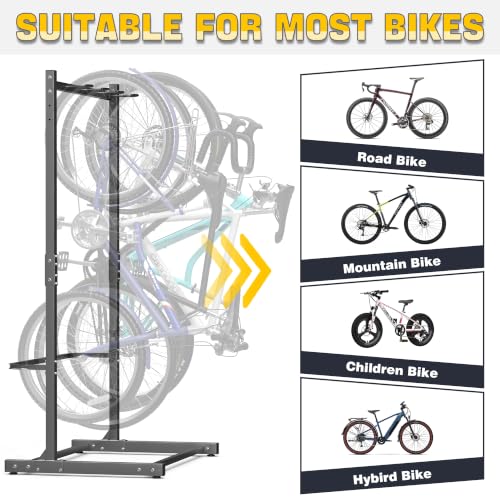 Ultrawall Freestanding Bike Rack, Vertical Bike Storage Stand for Garage, Indoor Bicycle Organizer, Holds Up to 4 Bikes - style: Holds 4 Bikes