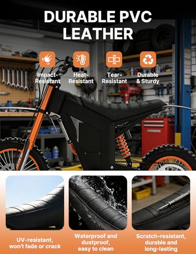Ebike Seat Cover for Tuttio Soleil01 Electric Dirt Bike, Anti-Slip and Waterproof, Thickened Seat Cover for Yozma in 10 Electric Motorcycle, Ebike Upgraded Replacement Part, Black - color: Black
