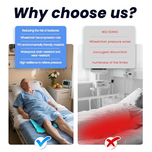 Inflatable Seat Cushions, Waffle Cushion for Pressure Sores, Inflatable Seat Cushion for Pressure Relief, Bed Sore Cushions for Butt, Very Suitable for Office Chair and Wheelchair use