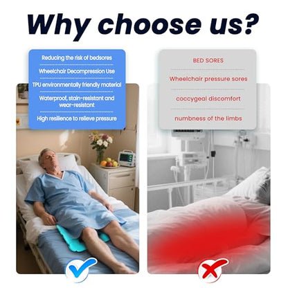 Inflatable Seat Cushions, Waffle Cushion for Pressure Sores, Inflatable Seat Cushion for Pressure Relief, Bed Sore Cushions for Butt, Very Suitable for Office Chair and Wheelchair use