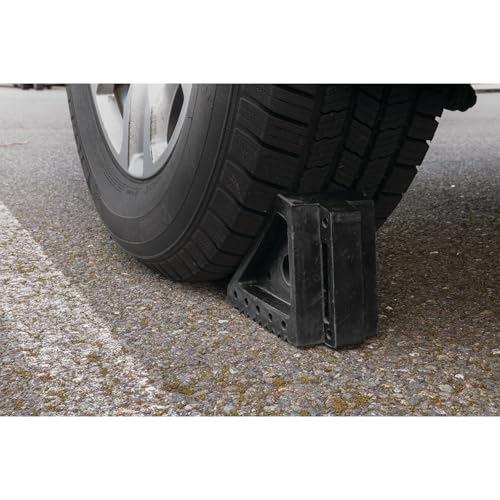 Performance Tool W41001 All Weather, Oil Resistant Solid Rubber Wheel Chock for Car, Travel Trailers, RV, Truck, and ATV