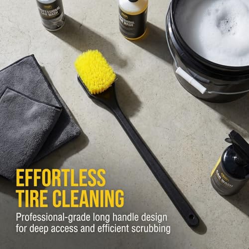 Alipis Ergonomic Grip Car Brush Kit Long Handle Tire Brush Motorcycle Chain Cleaning Tool