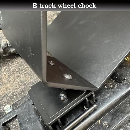 2pcs Motorcycle E Track Wheel Chock E Track Dirt Bike Wheel Chock Supports Tires up to 6 inch Wide