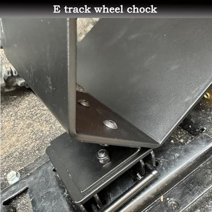 2pcs Motorcycle E Track Wheel Chock E Track Dirt Bike Wheel Chock Supports Tires up to 6 inch Wide