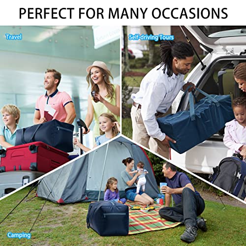 Foldable Duffel Bag 30" / 75L Lightweight with Water Rresistant for Travel-Navy Blue - color: Navy-75L