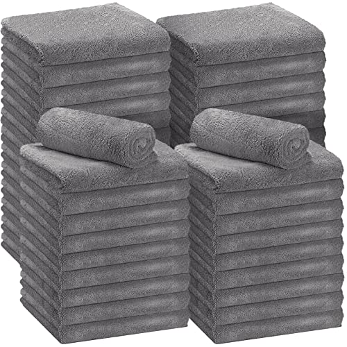Shimeyao 30 Pcs 16 x 16 Inch Microfiber Towels for Cars, 500 GSM Edgeless Plush Car Detailing Towels, Lint Free Scratch Free Cleaning Cloths for Drying, Washing, Polishing, Waxing, Auto & Home (Gray) - color: Gray, size: 16 x 16 Inch
