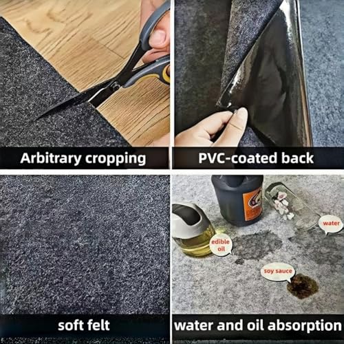 Golf Cart Garage Floor Mat 110inch x 59inch | Waterproof, Oil Absorbent, Anti-Slip Rubber Backing, Heavy Duty, Tear-Resistant, Easy to Clean. Fits ATV UTV Mower