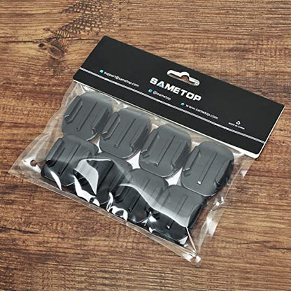 Adhesive Helmet Mounts Curved Sticky Flat 3M Mount Kit Attachment Compatible with GoPro Hero 13 12 11 10 Max 9 8 7 6 5 4 Session DJI Osmo Action Cameras (8 Packs) - color: 8 Packs
