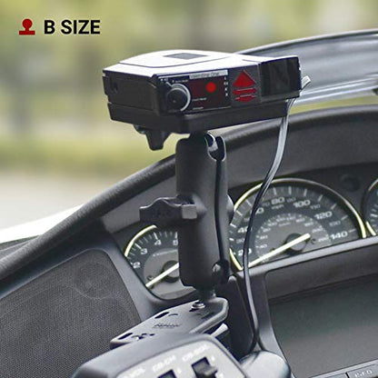 RAM Mounts Motorcycle Reservoir Cover Ball Base with Offset B Size 1" Ball, Brake/Clutch Mount Base RAM-B-346U