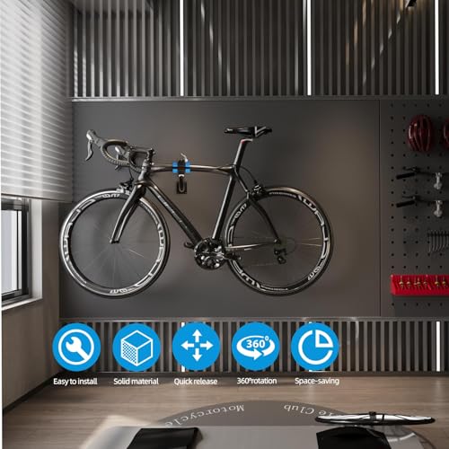 Urban Deco Bike Repair Stand Bench Mount Bike Stand Wall Mounted Bike Work Stand Bicycles Maintenance Rack Bike Clamp for Road Mountain Bike,Road Bike (13.6 inch Curved) - size: 13.6 inch curved