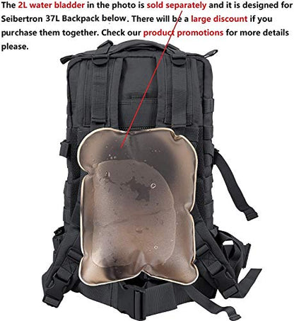 Seibertron Waterproof Large Capacity Molle Motorcycle Helmet Holder/Cycling Helmet Storage/Hiking Helmetcatch Bag/Backpack Also Fit Basketball Football Soccer Backpack Black - color: Black