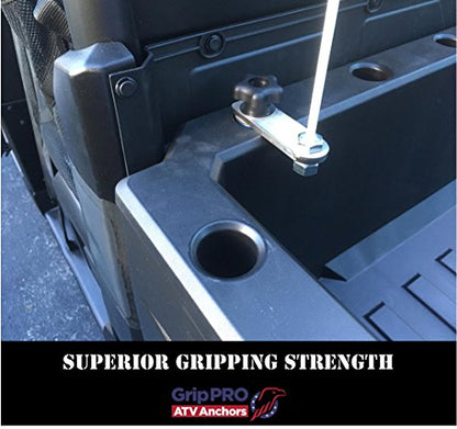 GripPRO Flag Mount Fits Polaris Lock & Ride Bed Holes on Ranger & General, Quick Release UTV ATV Flag Pole Holder for 1-7/16" Mounts, for XP, Crew, 1000, Not for RZR or 1" Hole Models, US-Based Brand