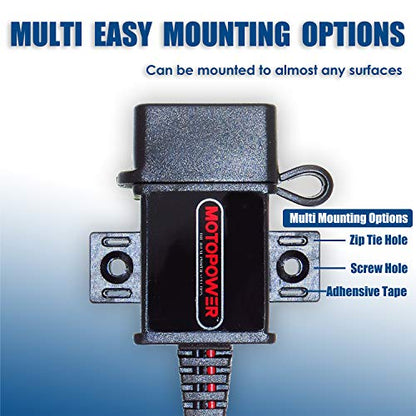 MOTOPOWER MP0609AA 3.1Amp Motorcycle USB Port Kit SAE to USB Adapter Cable with SAE Cap - color: c) - SAE USB Adapter & Terminal Harness W/ Caps