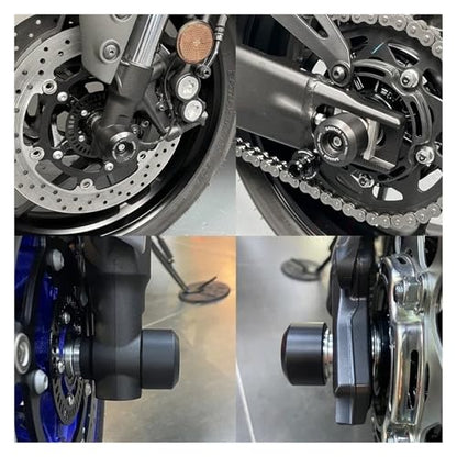 Motorcycle Falling Protection Axle Fork Wheel Crash Sliders for Ya&maha MT-09 FZ-09 MT09 FZ09 MT FZ 09 2014-2016 Frame Slider Anti-Fall Balls - color: Blue Frame Slider