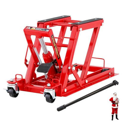 BIG RED 1500 lb Hydraulic Motorcycle Lift Jack: Powersports Lift Jack Stand Table for ATV, Dirt Bike, UTV and Snowmobile - style: Hydraulic motorcycle jack