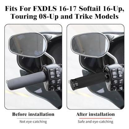 1" Electronic Throttle Defiance Handlebar Grips 25mm Hand Grips Fit for Harley Touring Street Glide Road King Road Glide Electra Glide - color: #2 Black