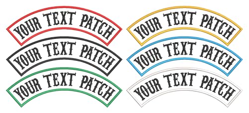 1pcs Top Patch Custom Embroidered Biker Patches, Personalized Embroidery Rocker Patch Rider Motorcycle Patches for Veterans Vest or Jacket (White) - color: White
