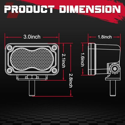 OFFROADTOWN 3 Inch LED Pods 40W Driving Light Bar Off Road Lights LED Cubes Fog Light Bumper Grille Backup Lights for Truck Pickup ATV UTV SUV Heavy Duty - color: 3inch_White Driving Combo Straight Line