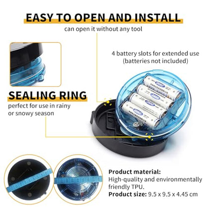 Tumecos Emergency Flare Alert Warning Signal Caution Light LED Beacon Pro with Magnetic Base for Vehicle (Yellow 4) - color: Yellow 4