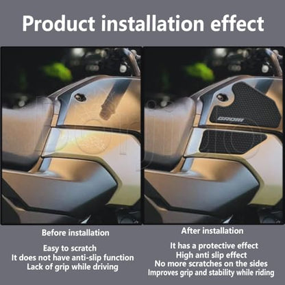 For GROM MSX125 GROM125 2024 2025 Accessories Tank Pad grom msx125 Tank Protector Gas Tank side Protectors Motorcycle Sticker Decal Knee Grip Traction Pads