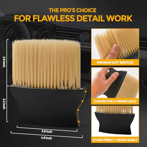 Car Detailing Brush, Automotive Interior Dusting Brush, Soft Car Interior Cleaning Tool for Dashboard Interior, Leather, Keyboard, Scratch-Free - size: 1PCS-A