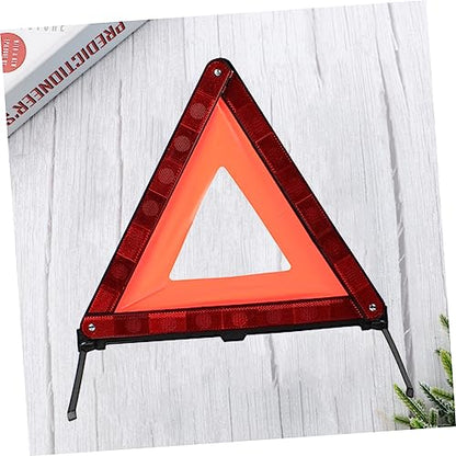 VALICLUD 1Pc Triangle Warning Sign Reflective Emergency Symbol for Vehicles Collapsible Design for Easy Essential Automotive Roadside Safety Kit
